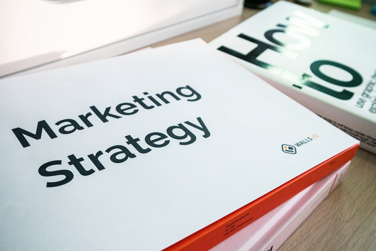 services-03 A detailed view of marketing strategy documents with close focus on text, ideal for business and finance content.